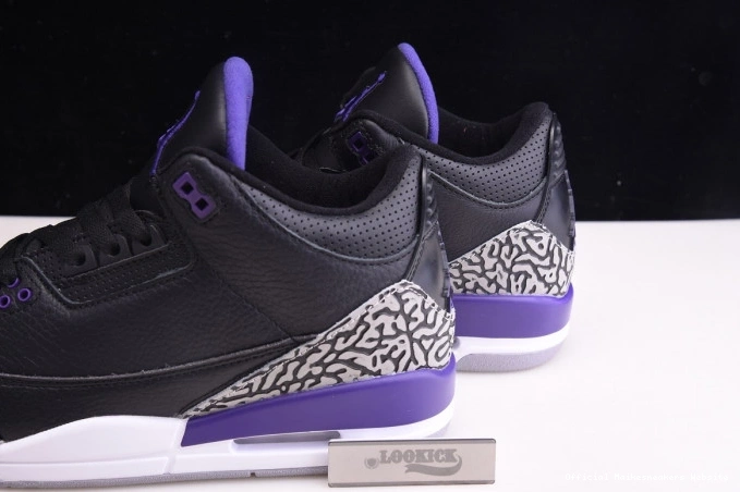 Official Maikesneakers Jordan Purple Air Black Court Retro CT8532-050 3 0802